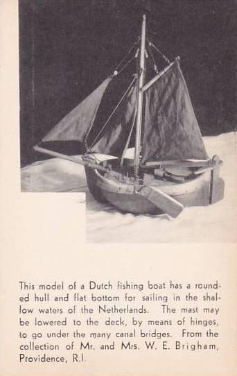 Rhode Island This Model Of A Dutch Fishing Boat Has A Rounded Artvue