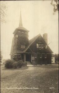 Ashland MA Baptist Church c1915 Real Photo Postcard