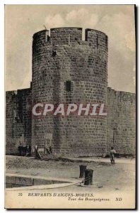 Postcard Old City Walls of Aigues Mortes Tour Burgundians