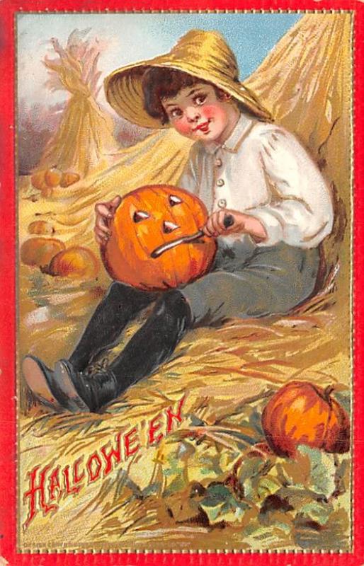 Halloween Brundage 1910 stain on back side