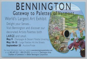 Advertising~Bennington VT Gateway To Palettes Art Exhibit~Continental Postcard