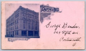 K27/ Portsmouth Ohio Postcard c1910 Private Mailing Card Gilbert Store 99