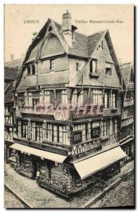 Old Postcard Lisieux Old houses in the high street Martin Vesque