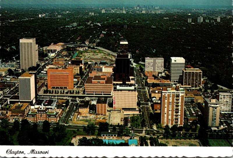 Missouri Clayton Aerial View Looking West To East