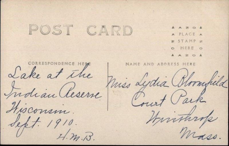 Lake Court Oreilles Native Indian Reserve WI c1910 Real Photo Postcard