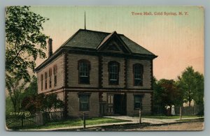COLD SPRING NY TOWN HALL ANTIQUE POSTCARD 