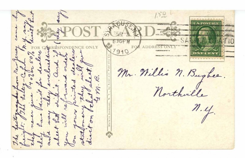 NY - Syracuse. Empire State Express ca 1910