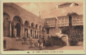 Tunisia Tunis Le Bardo La Cour du Palais Vintage Postcard C156