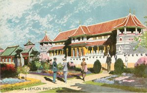 Postcard British Empire Exhibition 1924 Hong Kong Ceylon Pavilions Wembley Park