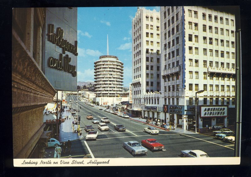 Hollywood, California/CA Postcard, Vine Street, Capitol Records, Near Mint!