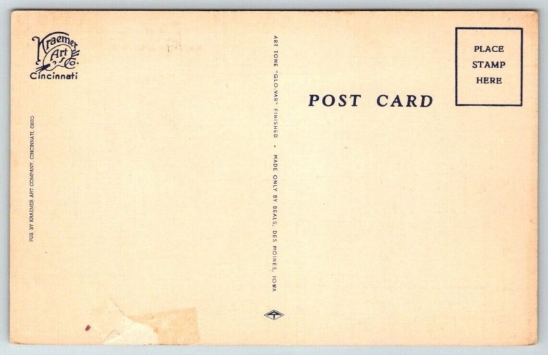 Vintage Ohio Postcard - US Post Office  Cincinnati
