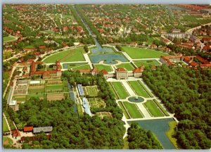 Aerial View Postcard The Royal Castle of Nymphenburg Munich Germany