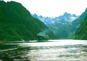 Norway Trollfjorden Ship Going Thru Passage 1984