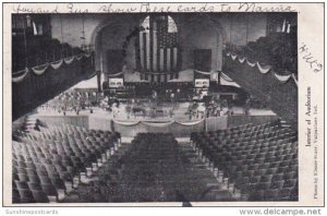 Indiana Valparaiso Interior Of Auditorium 1901