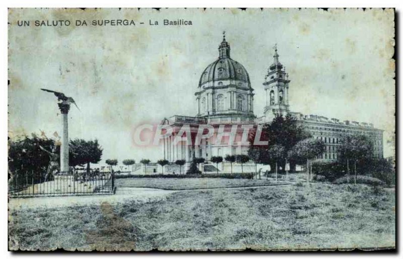 Old Postcard A Saluto Da Superga La Basilica