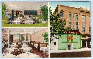 WASHINGTON D.C. ~ Chinatown CATHAY CHINESE RESTAURANT  c1940s Linen Postcard 