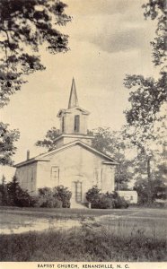 J92/ Kenansville Baptist Church North Carolina Postcard c1940s   385