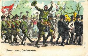 Germany Gruss Vom Schutzenfest Postcard Number1613