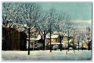 c1910 Scenic View Winter Scene South St Waterloo Iowa IA Vintage Posted Postcard