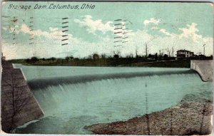 Postcard DAM SCENE Columbus Ohio OH AM3485