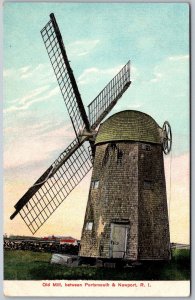 Portsmouth & Newport Rhode Island c1910 Postcard Old Mill