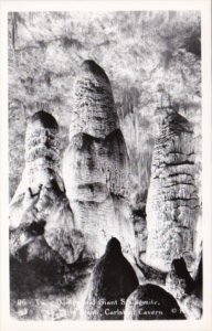 New Mexico Carlsbad Cavern Twin Dome and Giant Stalagmite Big Room Real Photo