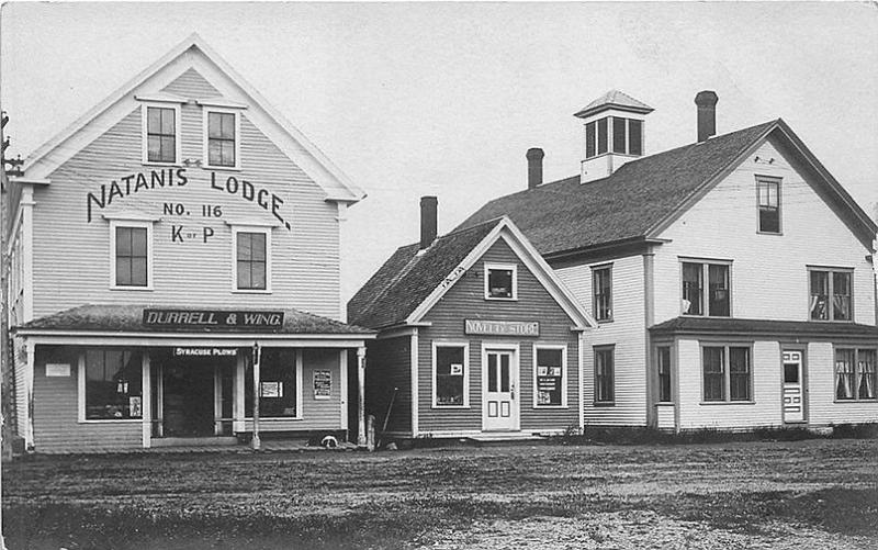 Stratton ME Durrell & Wing Novelty Store Natanis Lodge RPPC Postcard