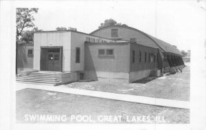 Great Lakes Illinois Swimming Pool 1949 Postcard 22-591