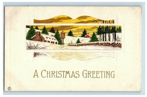 c. 1910 Lovely Unique Christmas Greeting Postcard P42