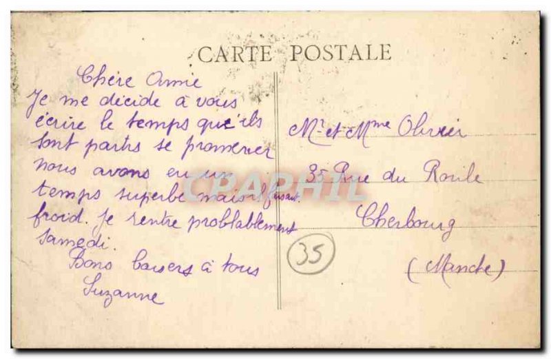 Postcard Old Rennes general southwestern coastal View