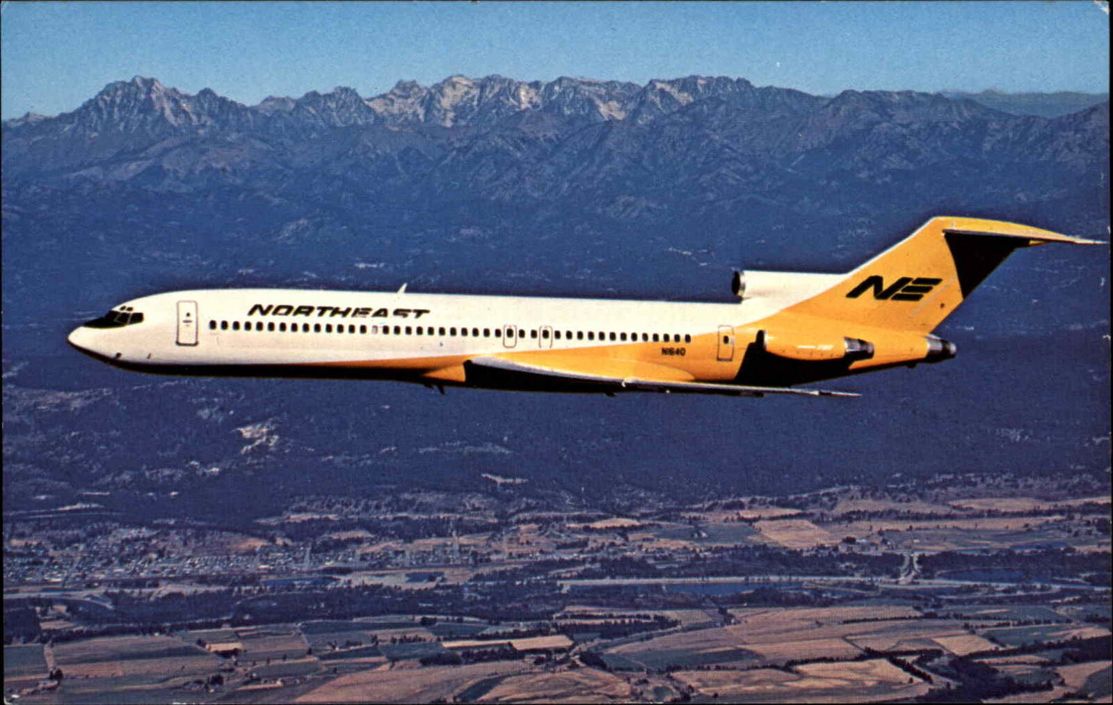 NORTHEAST AIRLINES YELLOWBIRD Boeing 727-200 Jet Airliner Old