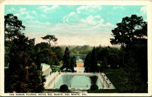 Roman Plunge Hotel Del Monte California CA UNP 1920s WB Postcard Unused