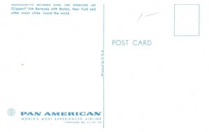 Bermuda A secluded cove Pan Am Airline Issued Postcard