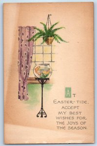 1922 Easter Aquarium Hanging Pot On Window Gibson Napoleon Ohio OH Postcard