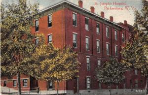 Parkersburg West Virginia St Joseph's Hospital Exterior Antique Postcard V18292