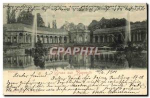Old Postcard Gruss Aus Bayreuth