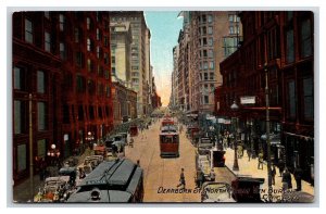 Dearborn Street View From Van Buren Chicago Illinois IL UNP DB Postcard W7