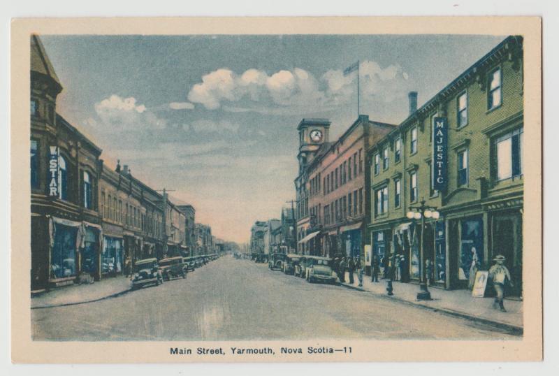 Yarmouth Nova Scotia Main Street Canada c1920 Postcard