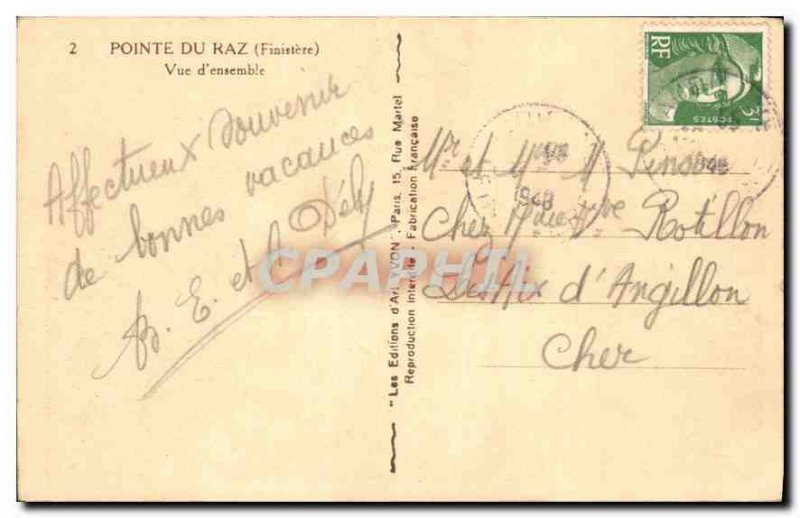 Postcard Old Raz Finistere Overview