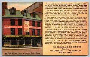 Boston Massachusetts  Ye Olde Oyster House  Union Street Postcard