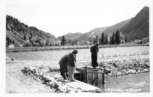 J16/ Poudre Canon Fort Collins Colorado RPPC Postcard 50s Trout Ponds 149