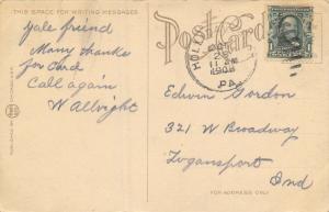 Altoona Pennsylvania~City Hall~Tall Clock & Bell Tower~Men on Corner~1908 PC