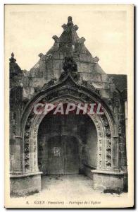 Postcard Old Sizun Portico of the Church
