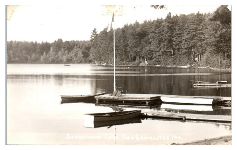 RPPC Sabbathday Lake, New Gloucester, Maine Real Photo Postcard