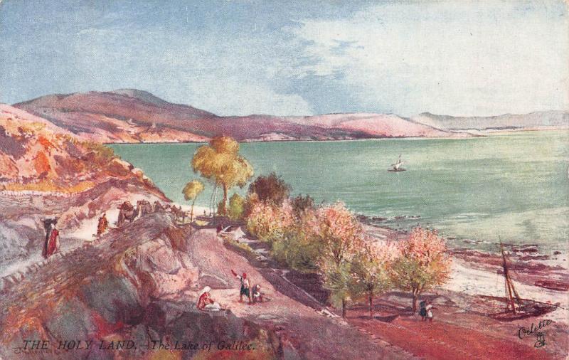 The Lake of Galilee, The Holy Land, Palestine, Early Tuck's Postcard, Unused