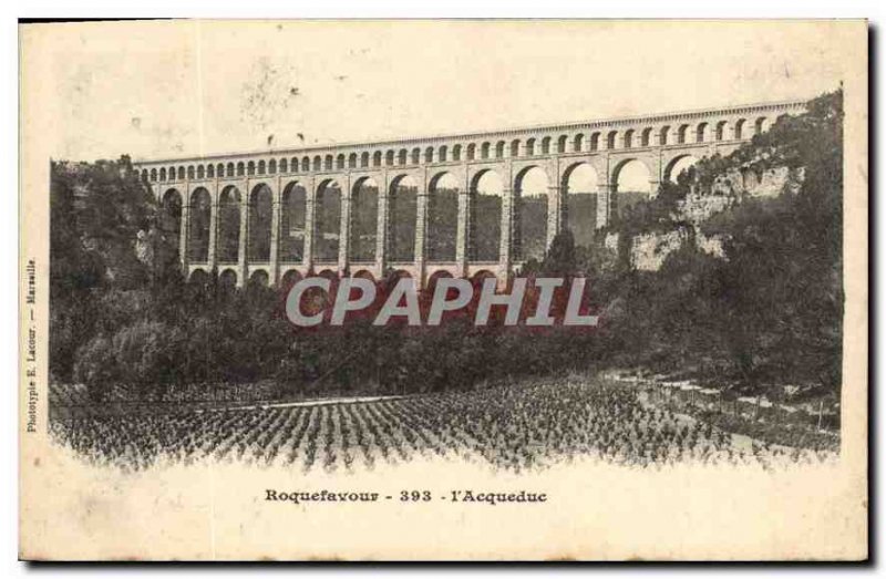 Old Postcard Roquefavour Aqueduct