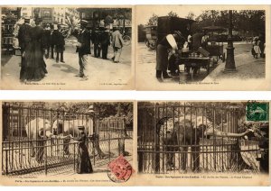 PARIS FRANCE VÉCU STREET LIFE 48 Vintage Postcards (L2607)