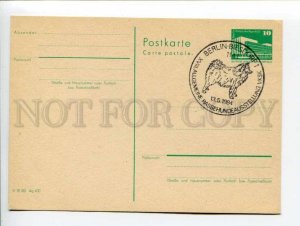 292240 EAST GERMANY GDR 1984 year card Berlin Biesdorf dog exhibition
