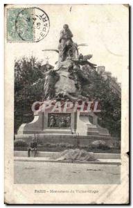 Paris - 4 - Monument of Victor Hugo Old Postcard