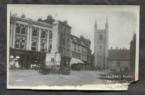 dc1033 - READING England 1910s Market Place. Real Photo Postcard